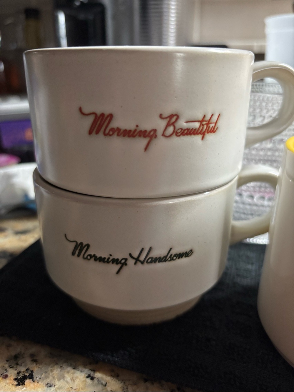 Hearth & Hand Morning Beautiful and Morning Handsome Mugs